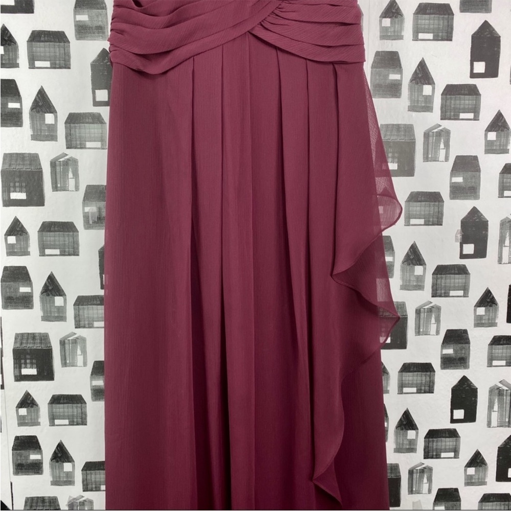 David’s bridal strapless chiffon dress - Picture 3 of 8
